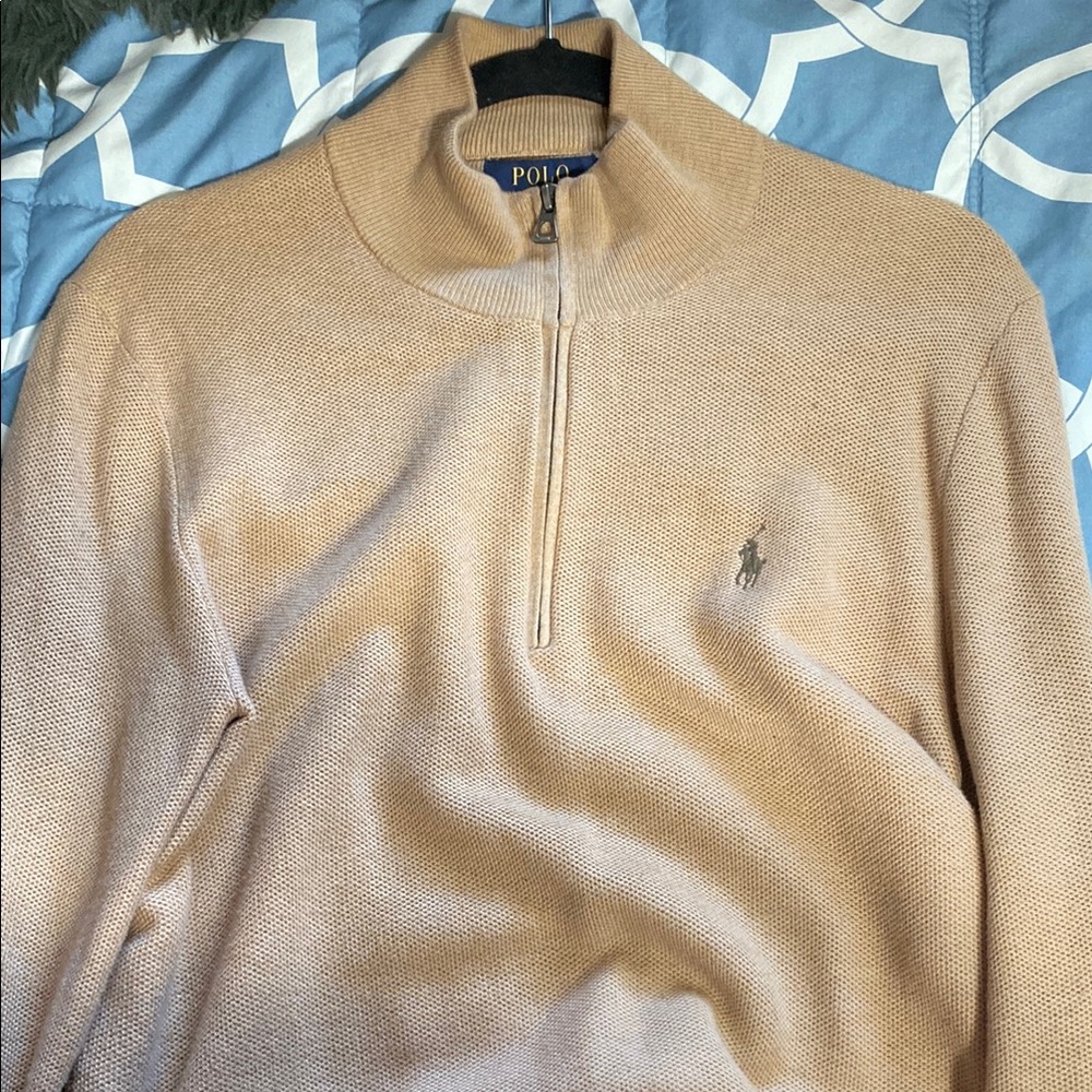 Polo by Ralph Lauren Tan Zip Up Sweater